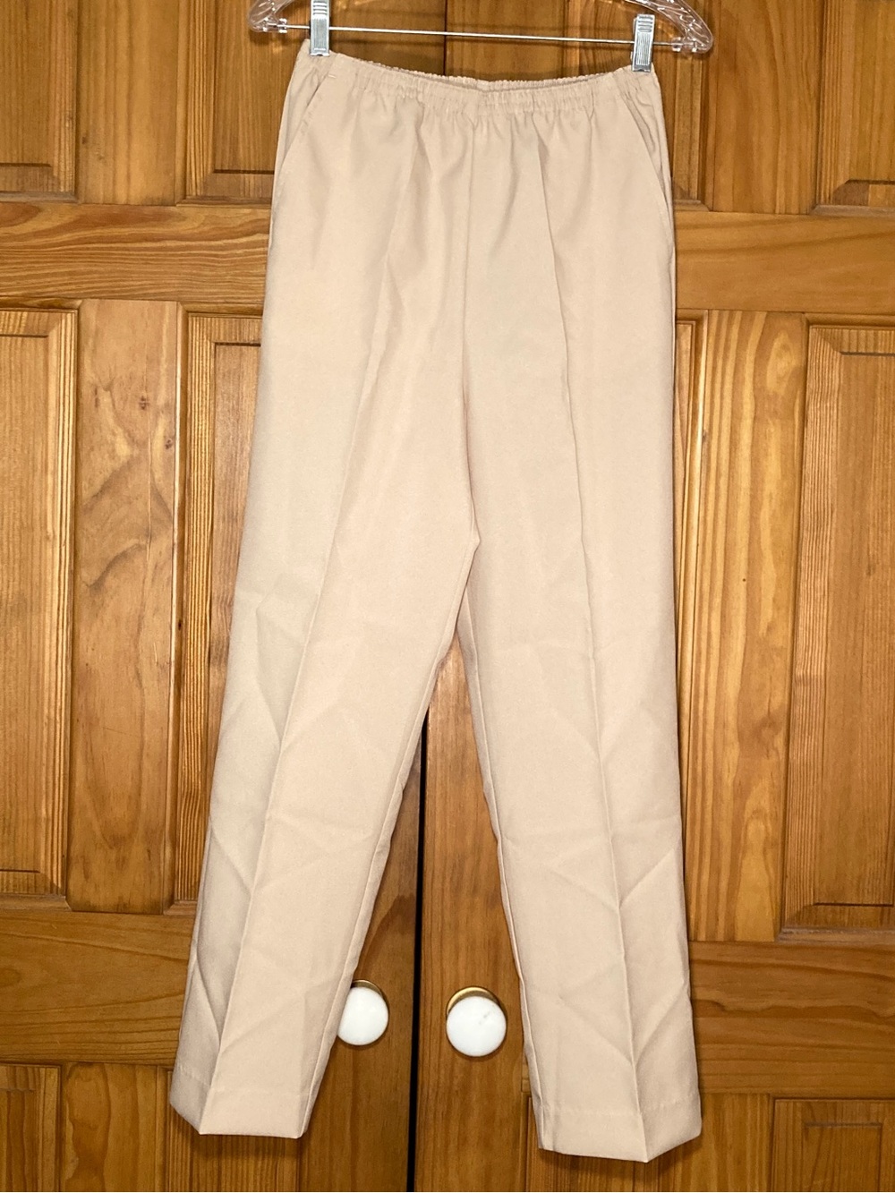 NWOT Blair Vintage 80s 90s Pull On Pants Elastic Waist Career Tan Size 12P